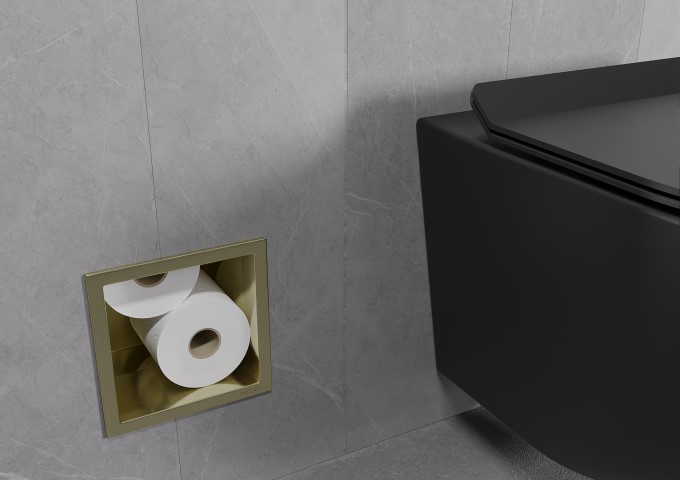 WC-papírtartók arany színben