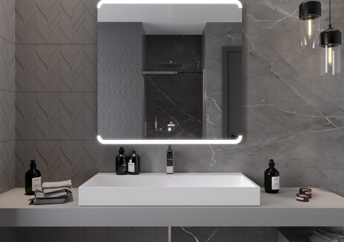 LED-es fürdőszobai tükrök 100x100cm