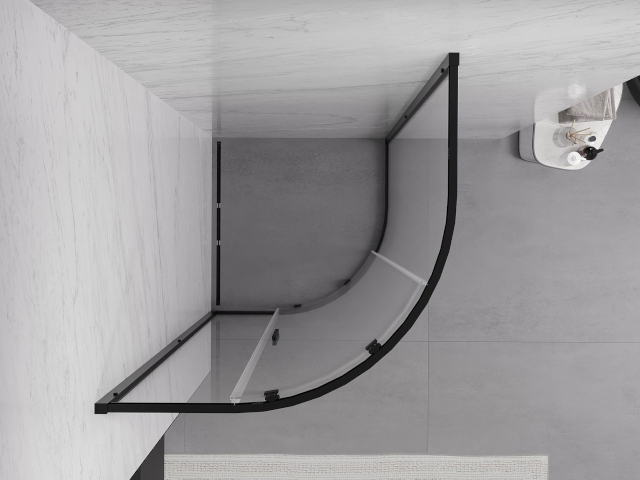 A zuhanyzó félkör alakja