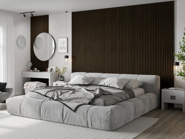 Wenge lamelek a hálószobában