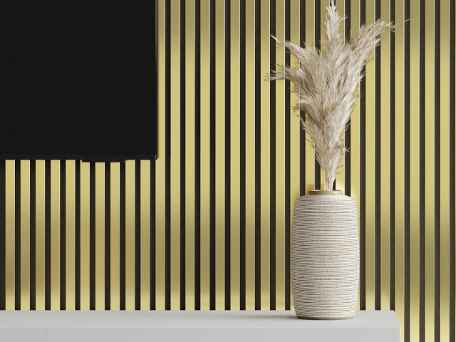 Arany lécek egy helyiségben