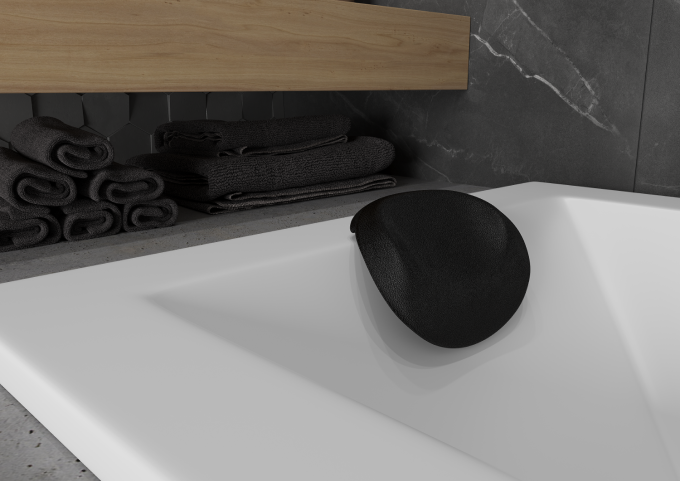 Fejtámlák a kádakhoz fekete színben