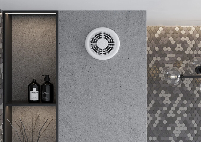 Fehér fürdőszobai ventilátor Mexen