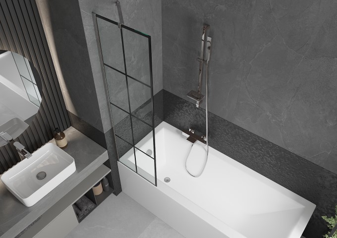 Kádparavánok fekete mintával