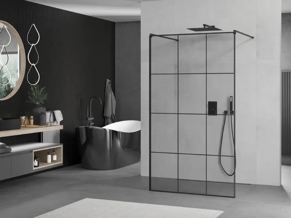 Fekete fürdőszoba – inspirációk elegáns és eredeti berendezéshez