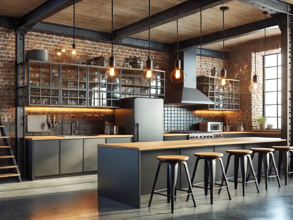 Hogyan rendezze be a konyhát ipari, loft stílusban?